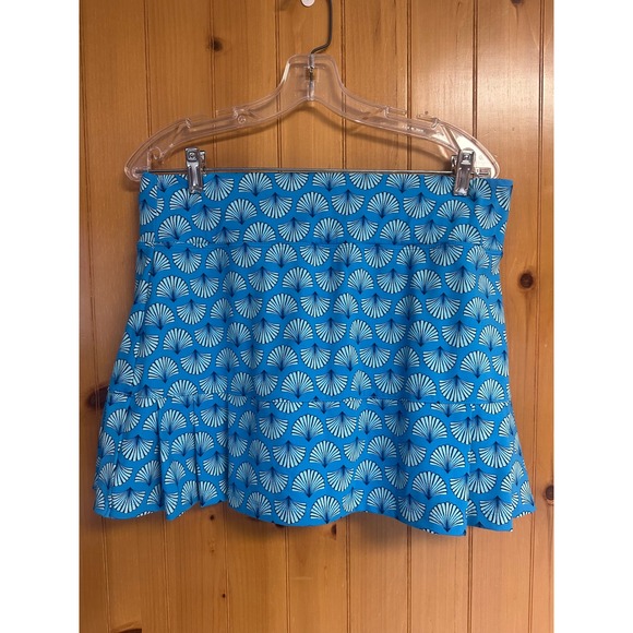 Sigrid Olsen Pants - Sigrid Olsen Golf & Tennis Skort Blue White Shell Print Active Skirt Nautical L